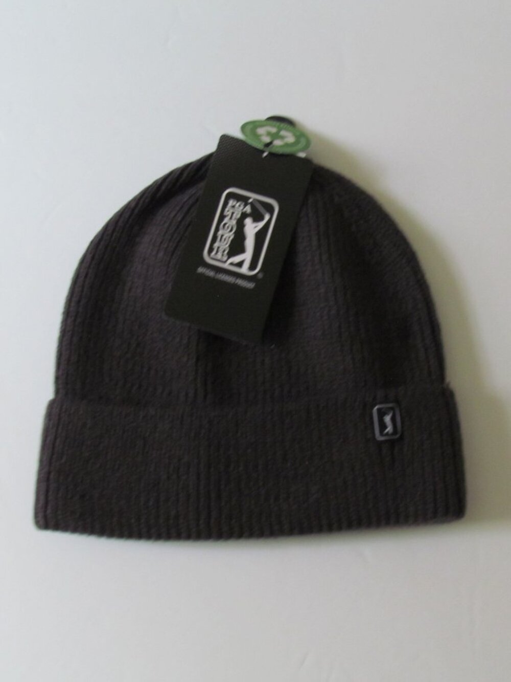 PGA Tour Recycled Polyester Asphalt (Dark Gray) Beanie - NWT